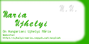 maria ujhelyi business card